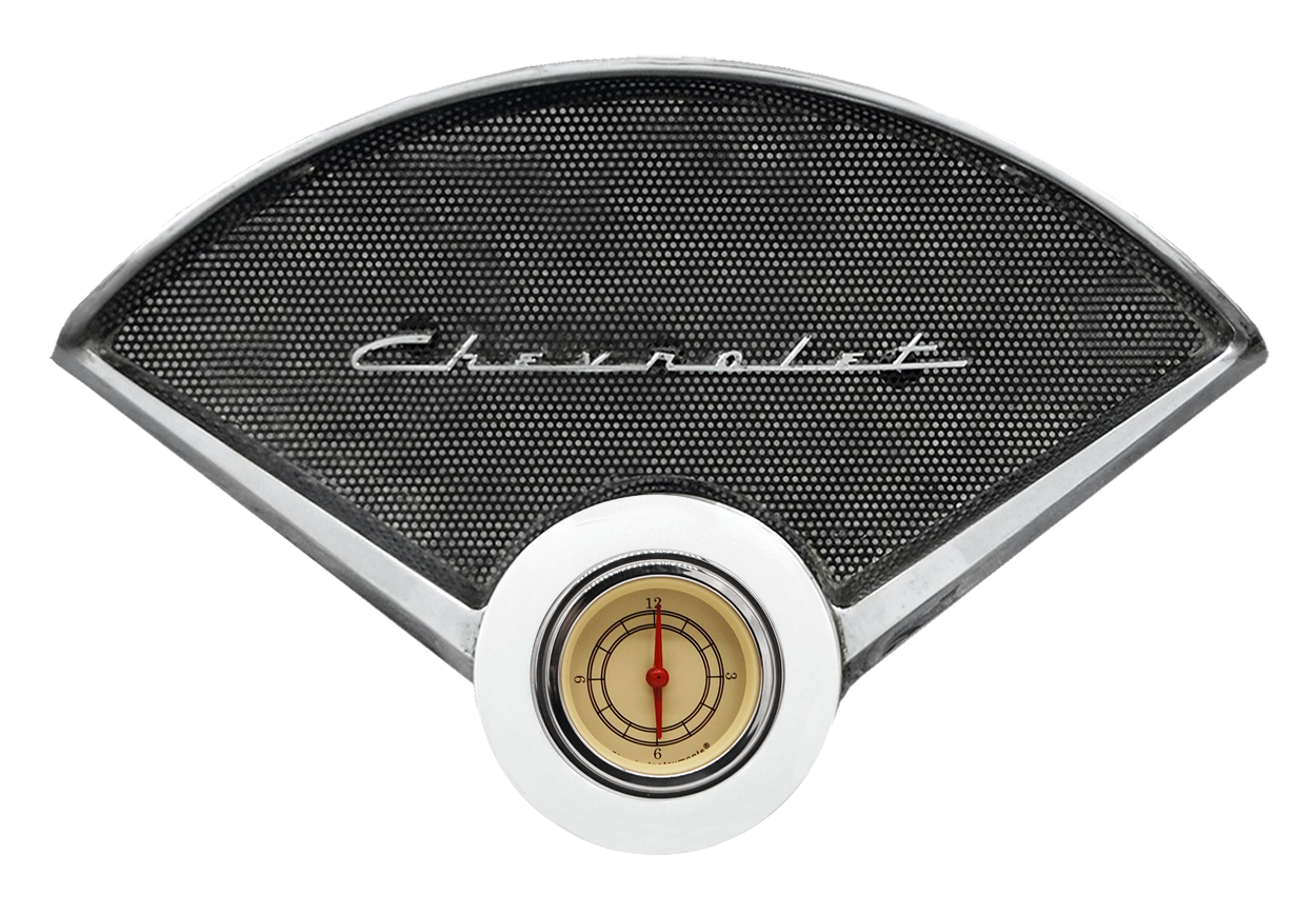 1955-1956 Chevy Car Clock Billet Aluminum Insert w/ Classic Instruments Quartz Clock - Image 3