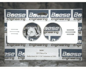 1957 Chevy Car 2 gauge radio insert for Auto Meter or VDO gauges (2 1/16")