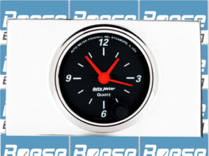 1957 Chevy Car Clock Inserts w/ Auto Meter Street Rod Series Clocks