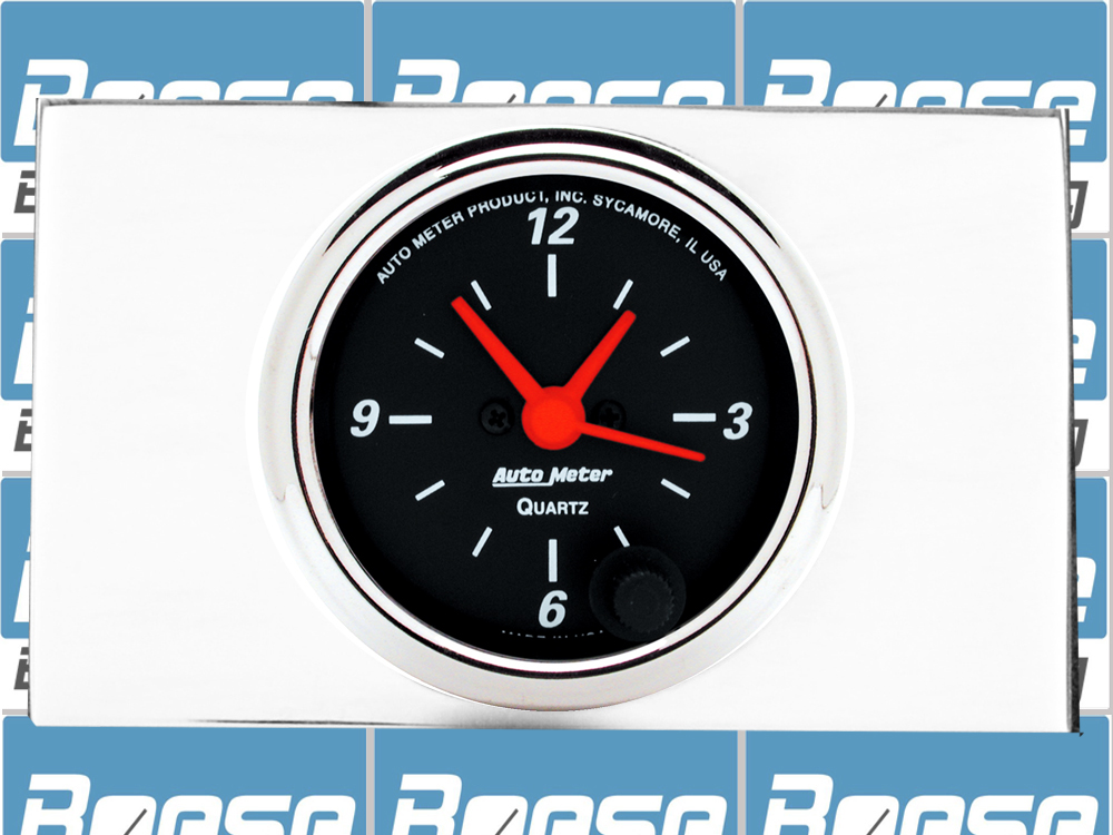 1957 Chevy Car Clock Inserts w/ Auto Meter Street Rod Series Clocks