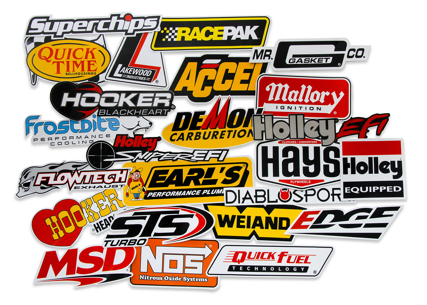 36_462 Holley Go Fast Stickers (24 Vinyl Decal Pack)