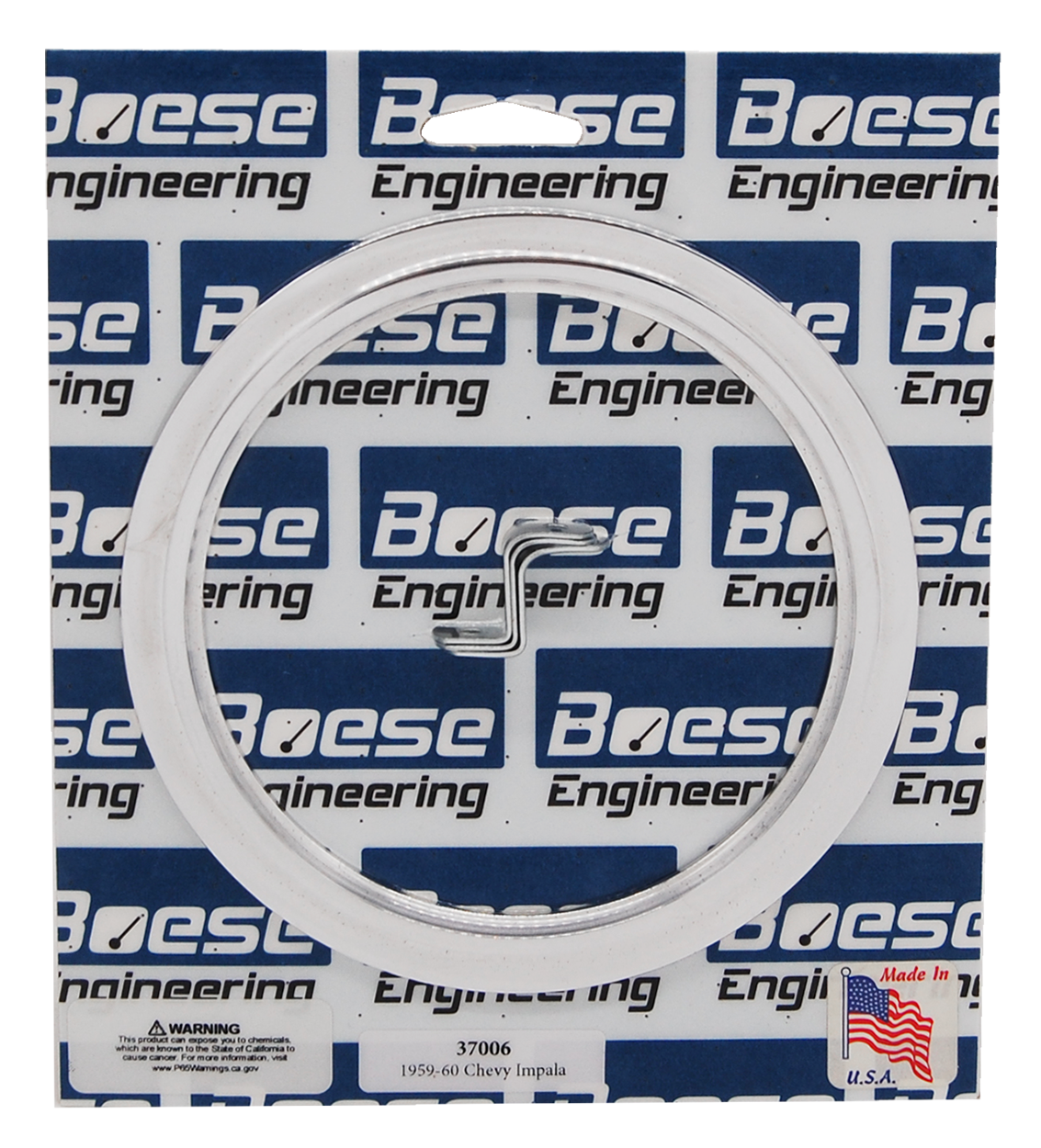 1959-1960 Chevy Impala Aluminum Adapter Ring for 5" Auto Meter, Classic Instruments, or Dolphin Gauges