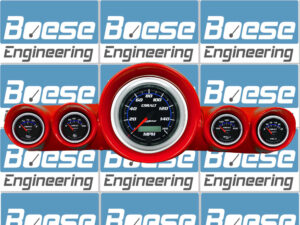 1959-1960 Chevy Impala Aluminum Adapter Ring w/ Auto Meter Cobalt Gauges