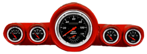 1959-1960 Chevy Impala / El Camino / Bel Air / Biscayne Speedometer Insert w/ AutoMeter Designer Black Gauges (Speedo/Tach)