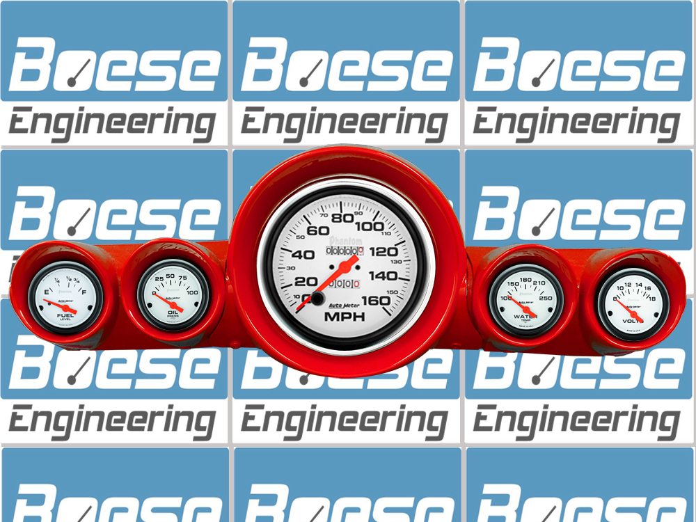 1959-1960 Chevy Impala Aluminum Adapter Ring w/ Auto Meter Phantom Gauges
