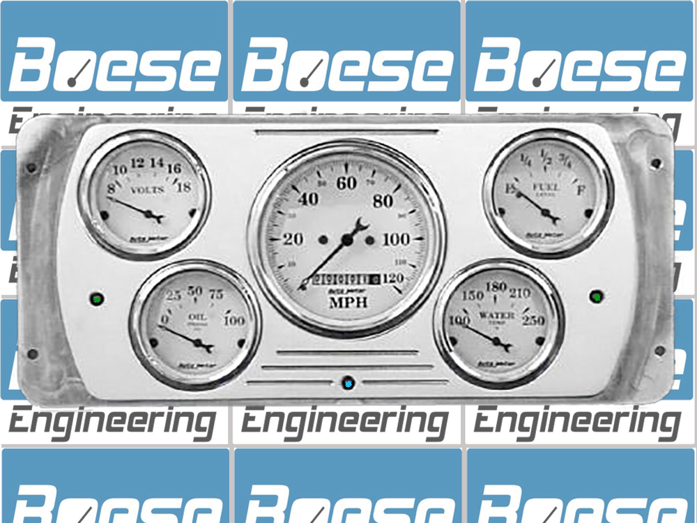 1937 Dodge Car Billet Aluminum Gauge Panel w/ Auto Meter Street Rod series gauges - Image 5