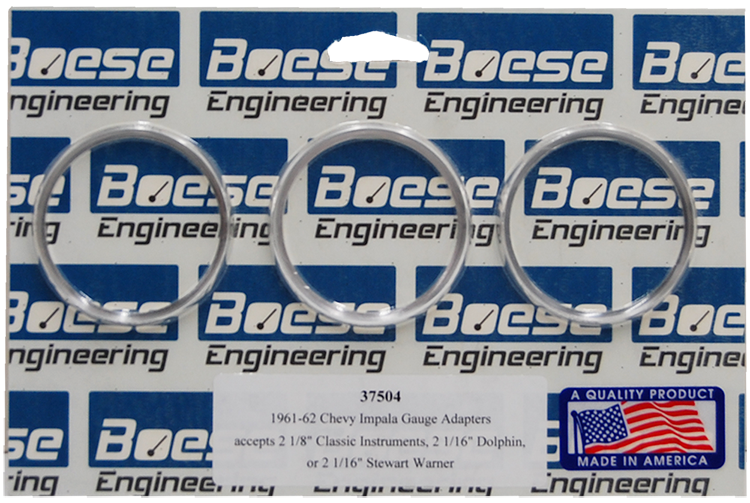 61-62 Chevy Impala Billet Aluminum Gauge Adapter Rings
