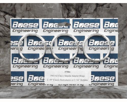 61-62 Chevy Impala Gauge Billet Aluminum Adapter Rings (Classic Instruments or Dolphin Gauges)
