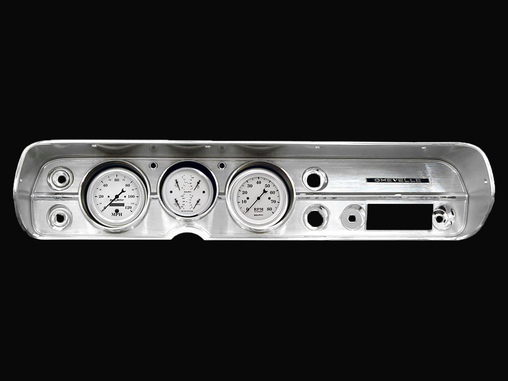 1964-1965 Chevelle Aluminum Adapter Panel w/ Auto Meter Street Rod Series Gauges - Image 13