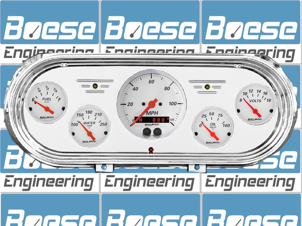 1962-1965 Chevy Nova Billet Aluminum Gauge Panel w/ Auto Meter Street Rod Series Gauges (GPS) - Image 3
