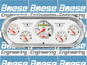 1962-1965 Chevy Nova Billet Aluminum Gauge Panel w Auto Meter Street Rod Series Gauges (Speedo/Tach)