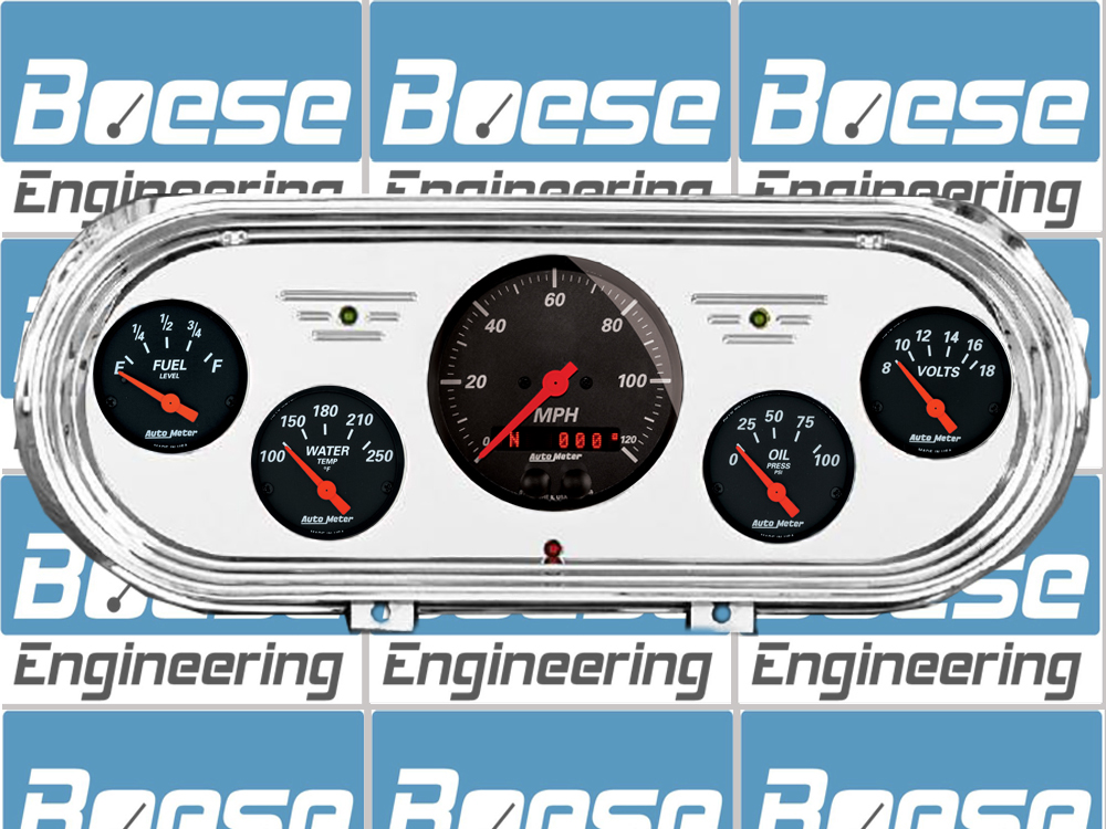 1962-1965 Chevy Nova Billet Aluminum Gauge Panel w/ Auto Meter Street Rod Series Gauges (GPS) - Image 2