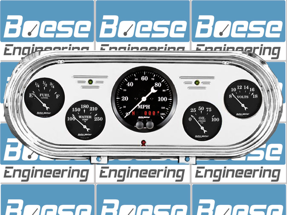 1962-1965 Chevy Nova Billet Aluminum Gauge Panel w/ Auto Meter Street Rod Series Gauges (GPS)