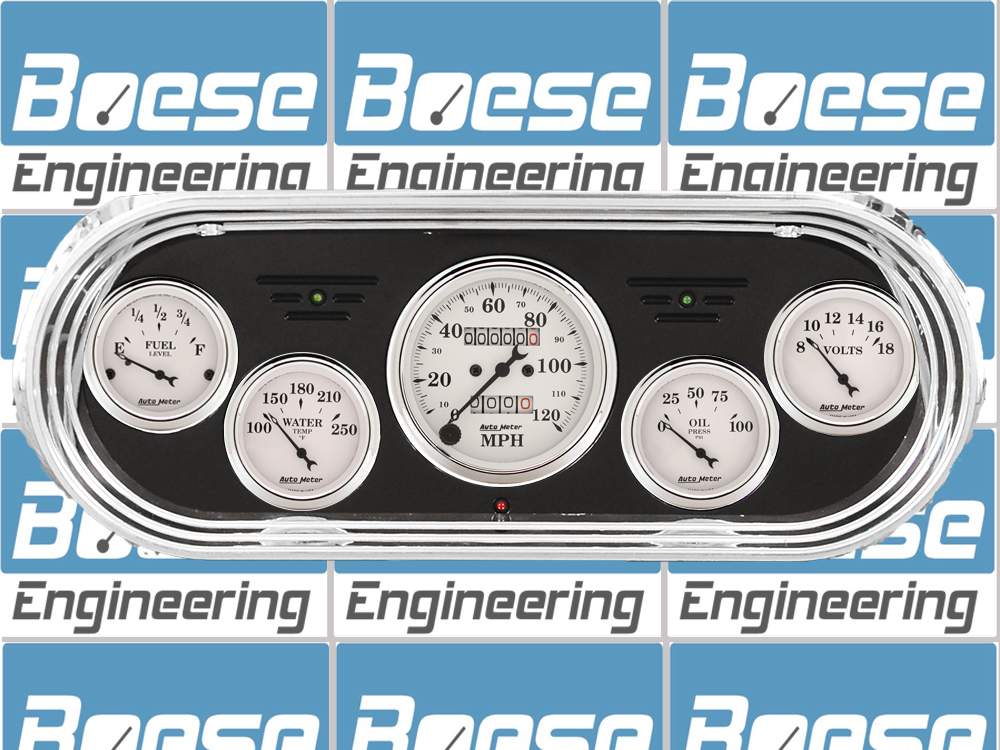 1962-1965 Chevy Nova Billet Aluminum Gauge Panel w/ Auto Meter Street Rod series gauges (black anodized) - Image 5