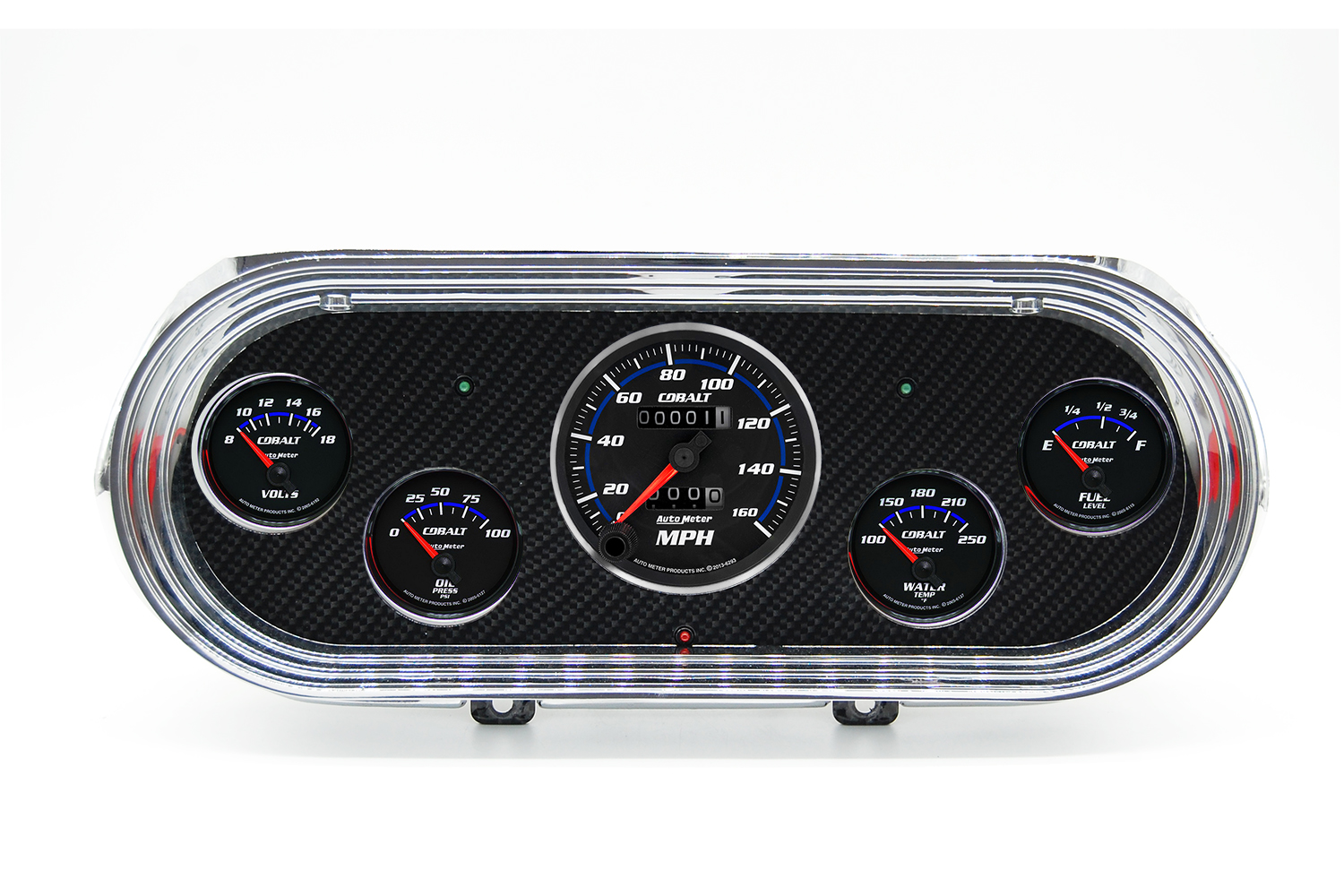 1962-1965 Chevy Nova Hydro Dipped Carbon Fiber Gauge Panel w/ Auto Meter Cobalt Gauges - Image 4
