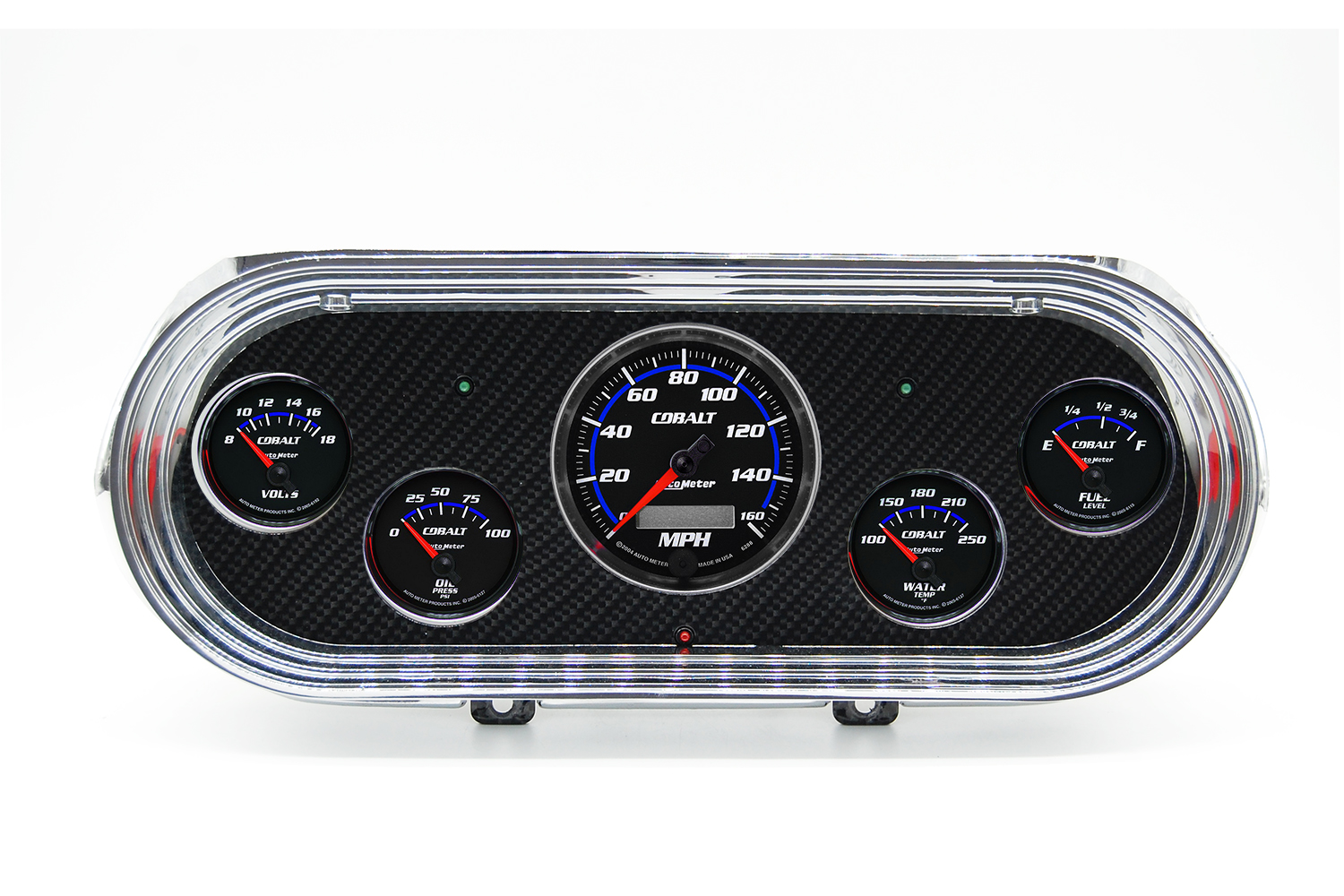 1962-1965 Chevy Nova Hydro Dipped Carbon Fiber Gauge Panel w/ Auto Meter Cobalt Gauges - Image 2