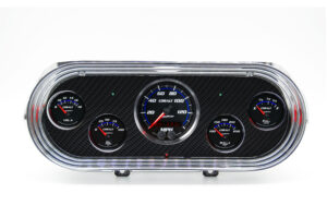 1962-1965 Chevy Nova Hydro Dipped Carbon Fiber Gauge Panel w/ Auto Meter Cobalt Gauges
