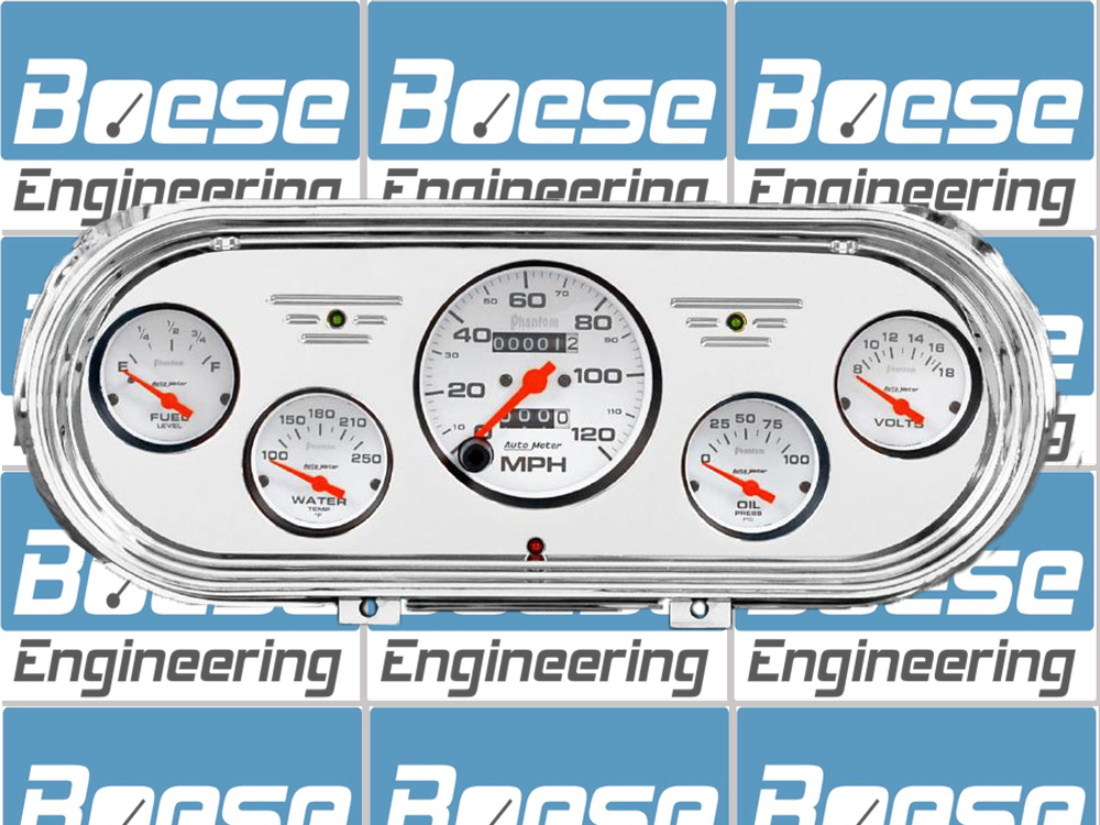 1962-1965 Chevy Nova Billet Aluminum Gauge Panel w/ Auto Meter Phantom Gauges