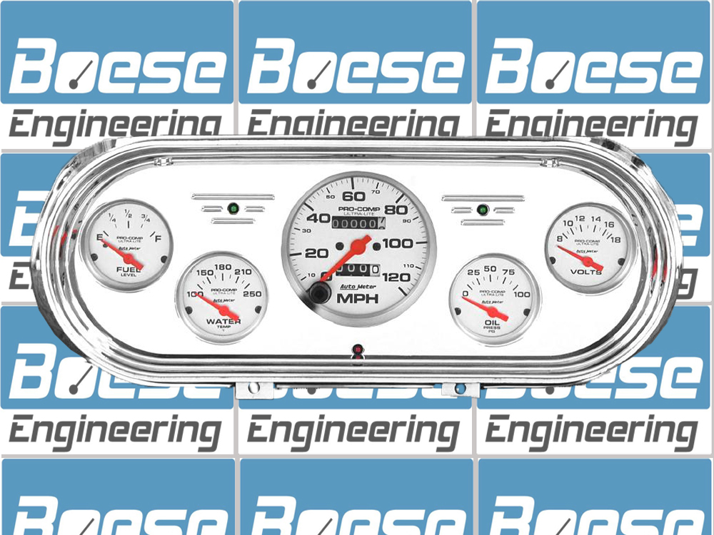 1962-1965 Chevy Nova billet aluminum dash insert w/ Ultra-Lite Gauges