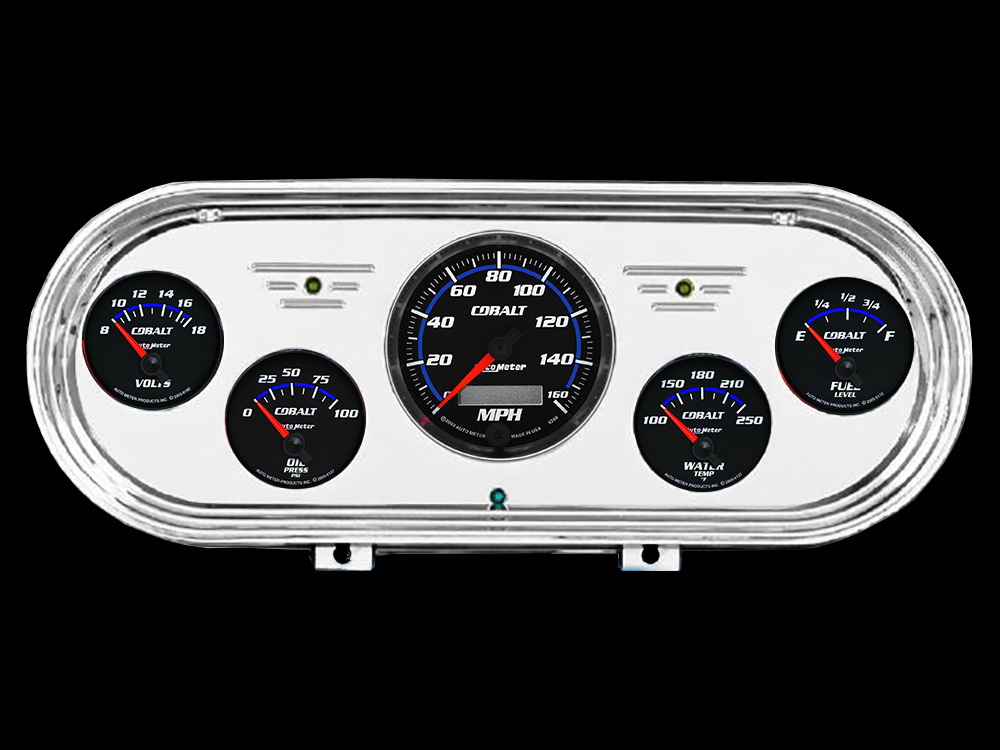 1962-1965 Chevy Nova Billet Aluminum Gauge Panel w/ Auto Meter Cobalt Gauges