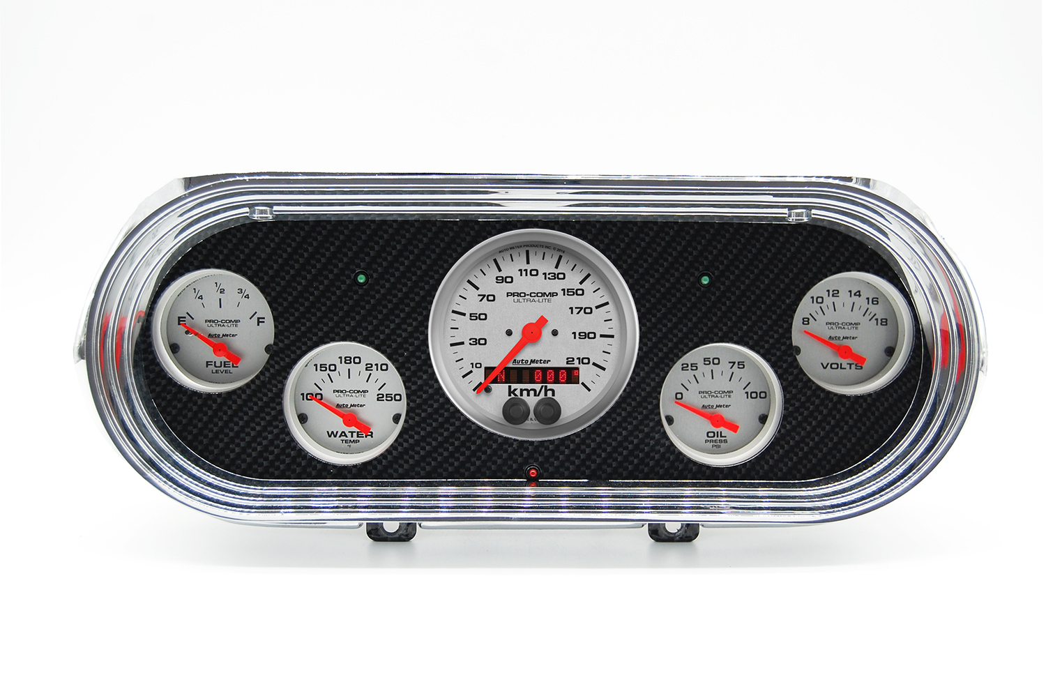 1962-1965 Chevy Nova Hydro Dipped Carbon Fiber Gauge Panel w/ Auto Meter Ultra-Lite Gauges - Image 5