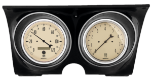 1967-68 Camaro / Firebird Billet Aluminum Gauge Panels w/ 5" Auto Meter Antique Beige gauges