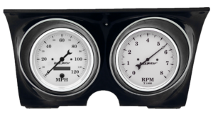 1967-68 Camaro / Firebird Billet Aluminum Gauge Panels w/ 5" AutoMeter Old Tyme White Gauges