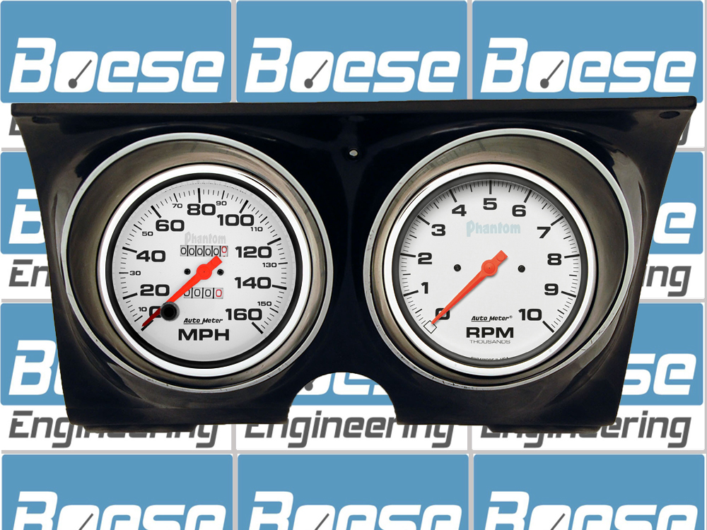 1967-68 Camaro / Firebird billet aluminum adapter panels w/ 5" Auto Meter Phantom gauges