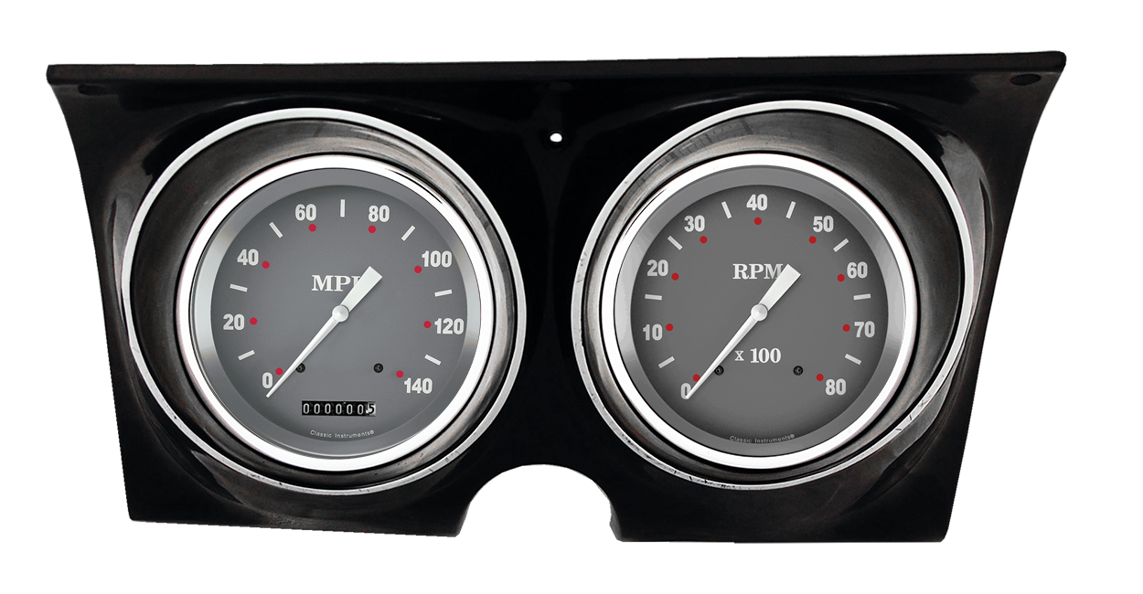 1967-1968 Chevy Camaro Aluminum Adapter Rings w/ Classic Instruments SG Series Gauges