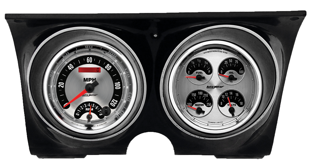 1967-68 Camaro / Firebird Billet Aluminum Gauge Panels w/ 5" Auto American Muscle Gauges