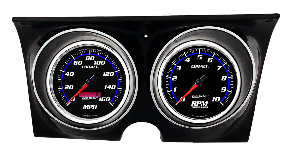 1967-1968 Chevy Camaro Adapter Rings w/ Auto Meter Cobalt Gauges - Image 4