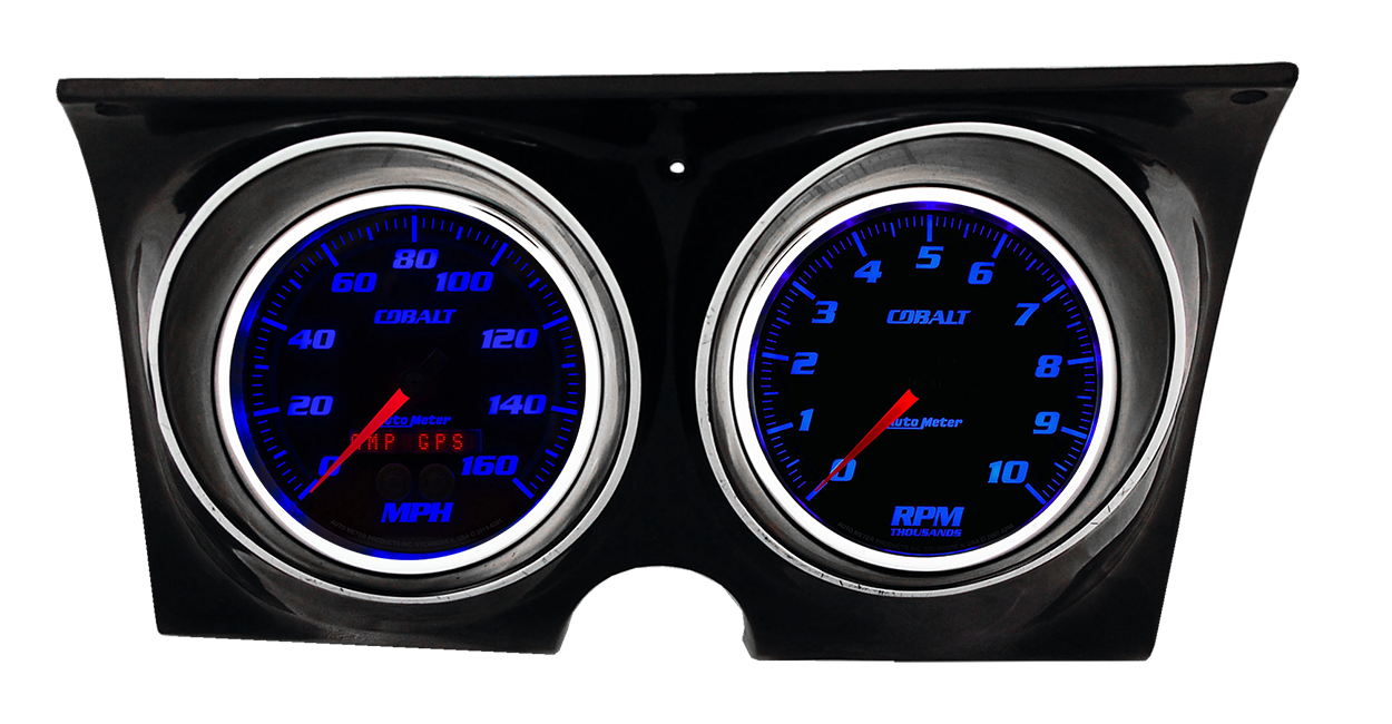 1967-1968 Chevy Camaro Adapter Rings w/ Auto Meter Cobalt Gauges - Image 3