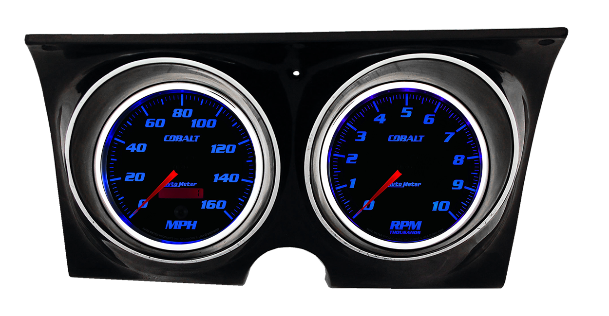 1967-1968 Chevy Camaro Adapter Rings w/ Auto Meter Cobalt Gauges - Image 5