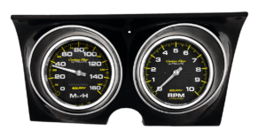 1967-1968 Chevy Camaro Adapter Rings w/ Auto Meter Carbon Fiber Gauges
