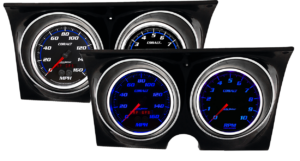 1967-1968 Chevy Camaro Adapter Rings w/ Auto Meter Cobalt Gauges