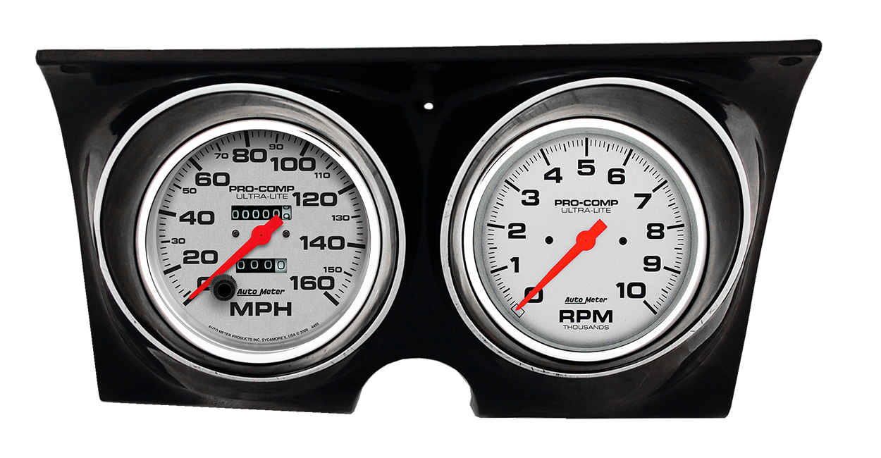 1967-1968 Camaro / Firebird Aluminum Adapter Panels w/ 5" Auto Meter Ultra-Lite Gauges - Image 2