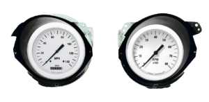 1968-1977 Corvette Aluminum Adapter Rings w/ Classic Instruments White Hot Gauges