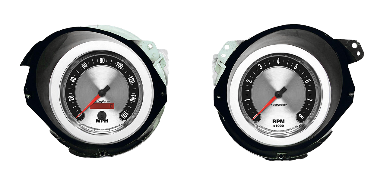 1968-1977 Corvette Adapter Rings w/ Auto Meter American Muscle Gauges