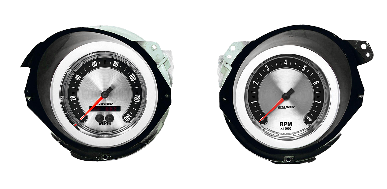 1968-1977 Corvette Adapter Rings w/ Auto Meter American Muscle Gauges - Image 2