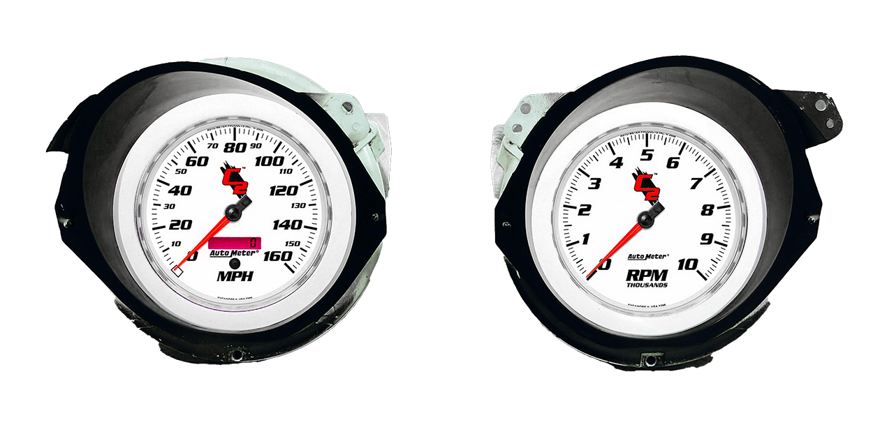 1968-1977 Corvette Adapter Rings w/ Auto Meter C2 Gauges - Image 2