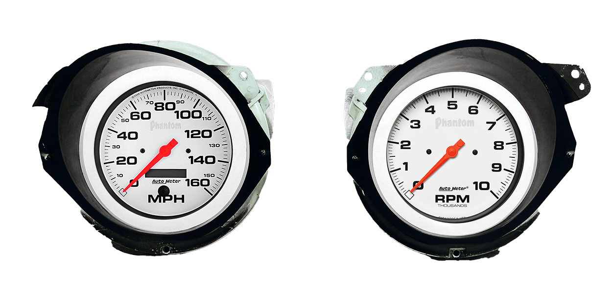 1968-1977 Corvette Adapter Rings w/ Auto Meter Phantom Gauges - Image 2