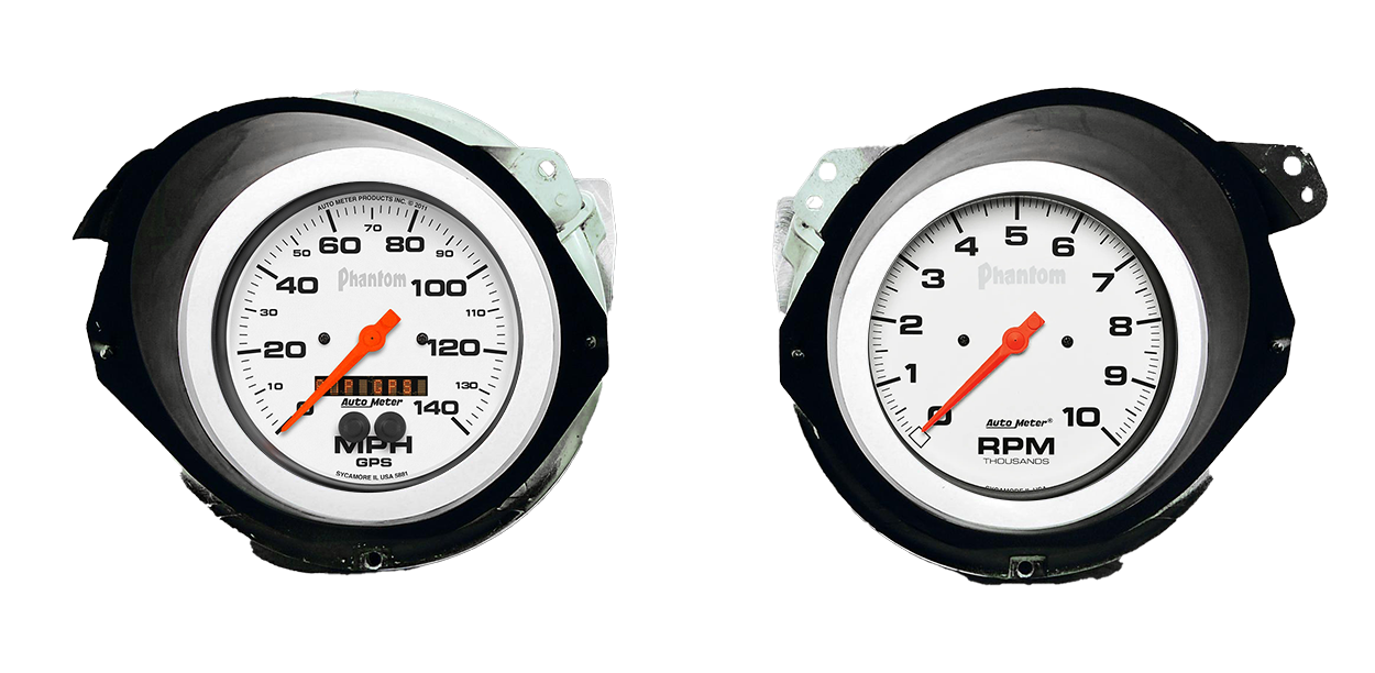 1968-1977 Corvette Adapter Rings w/ Auto Meter Phantom Gauges - Image 3