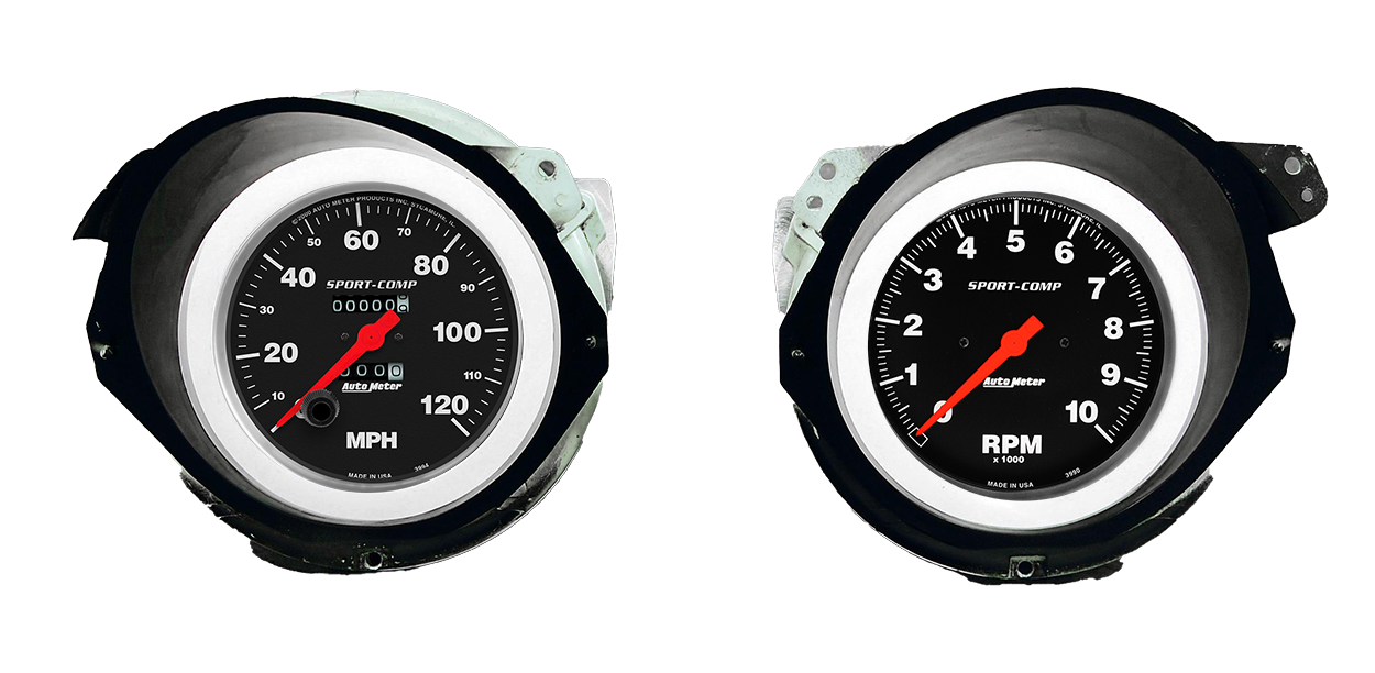 1968-1977 Chevy Corvette Adapter Rings w/ Auto Meter Sport-Comp Gauges - Image 4