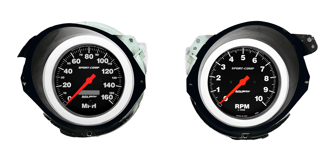 1968-1977 Chevy Corvette Adapter Rings w/ Auto Meter Sport-Comp Gauges - Image 2