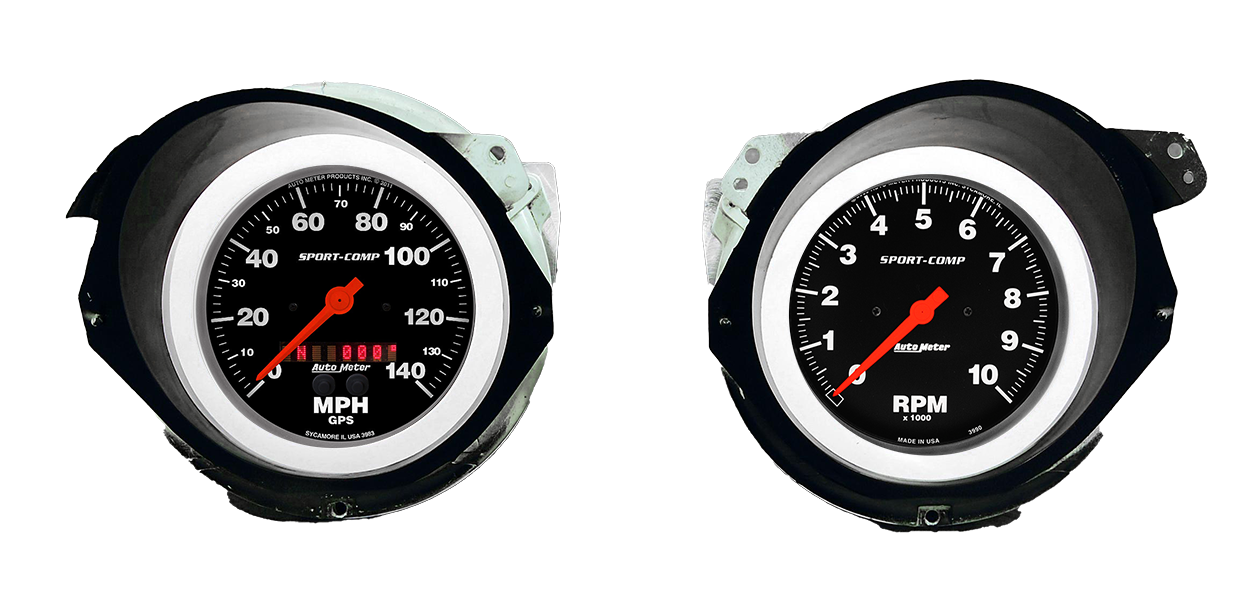 1968-1977 Chevy Corvette Adapter Rings w/ Auto Meter Sport-Comp Gauges - Image 3