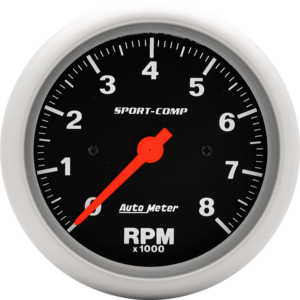 3991 Auto Meter Sport-Comp 3-3/8" In-Dash Tachometer (0-8,000 RPM)