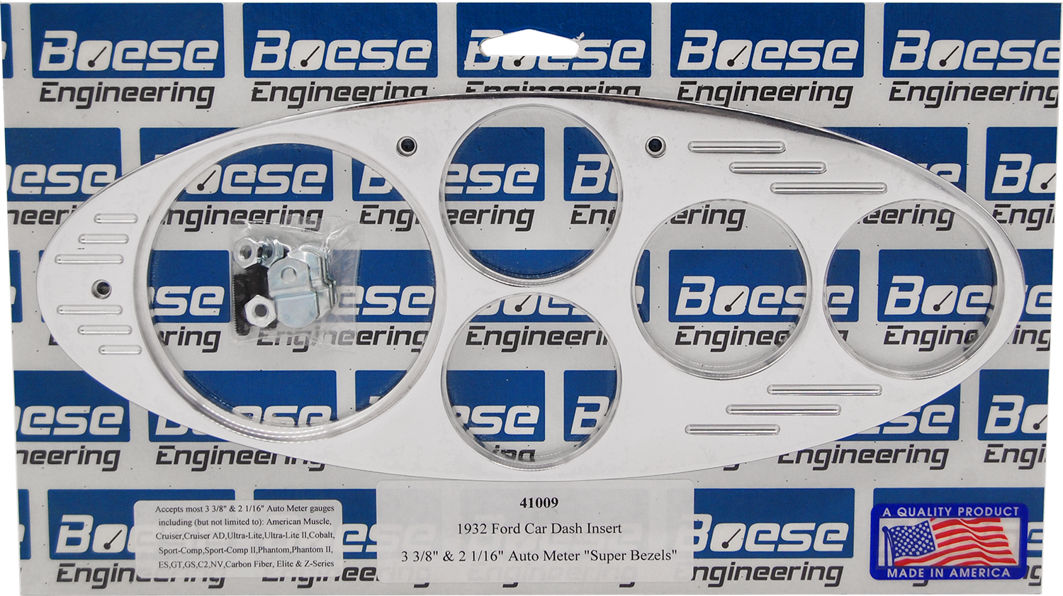 1932 Ford Car Aluminum Gauge Panels(5 gauge, speedometer on left)