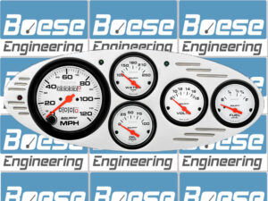 1932 Ford Car Billet Aluminum Gauge Panel w/ Auto Meter Phantom gauges