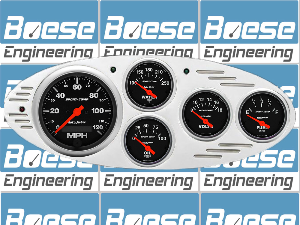 1932 Ford Car Billet Aluminum Gauge Panel w/ Sport-Comp gauges