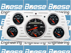 1933-1934 Ford Car Billet Aluminum Gauge Panel w Auto Meter Street Rod Series Gauges (Speedo/Tach)